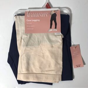 Destination Maternity Core Legging - Navy and Cream